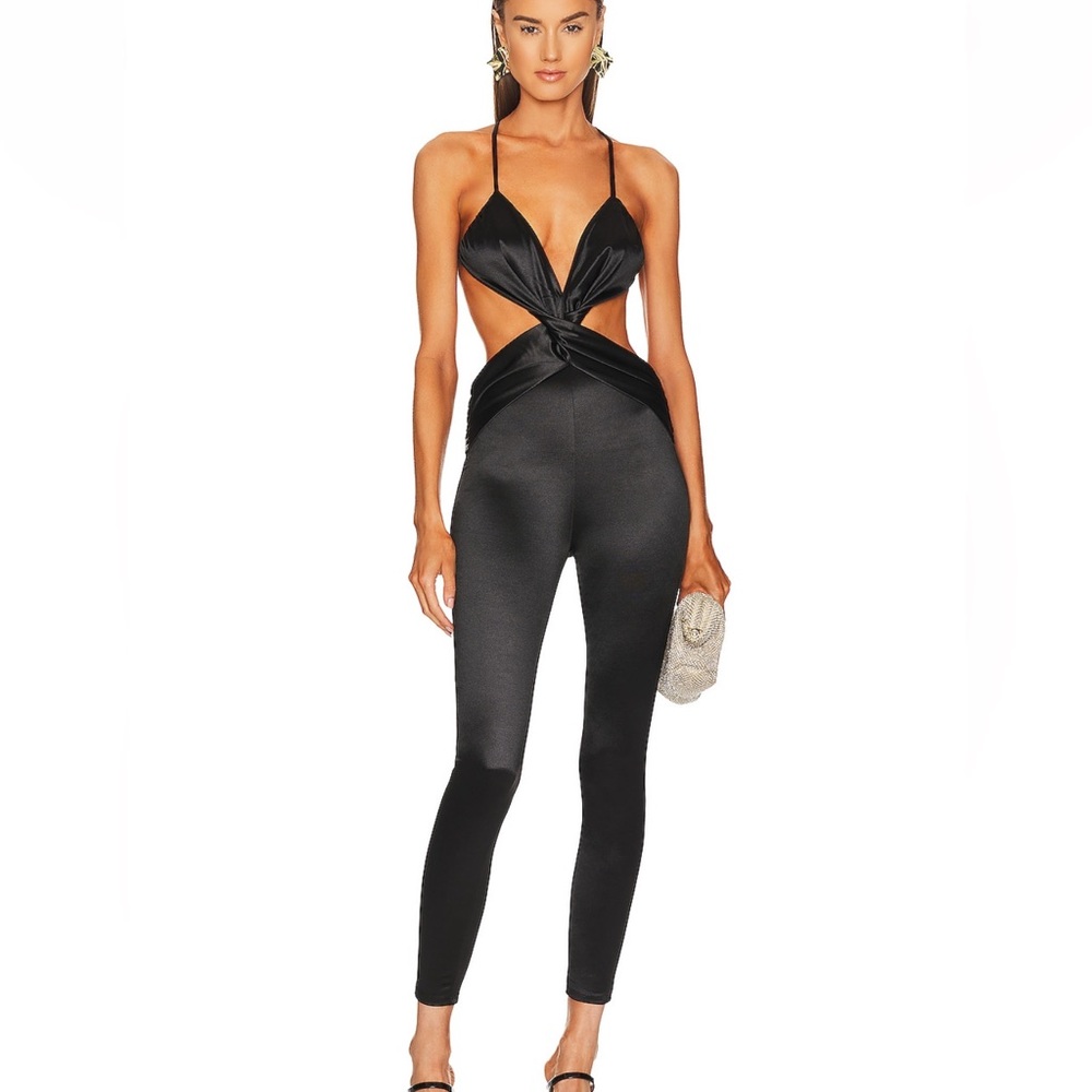 Michael Costello x REVOLVE Zlata Jumpsuit in Black